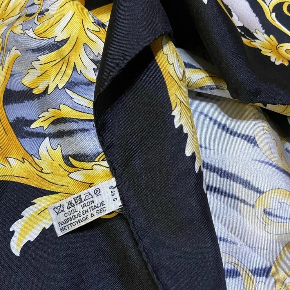 Gold silk scarf